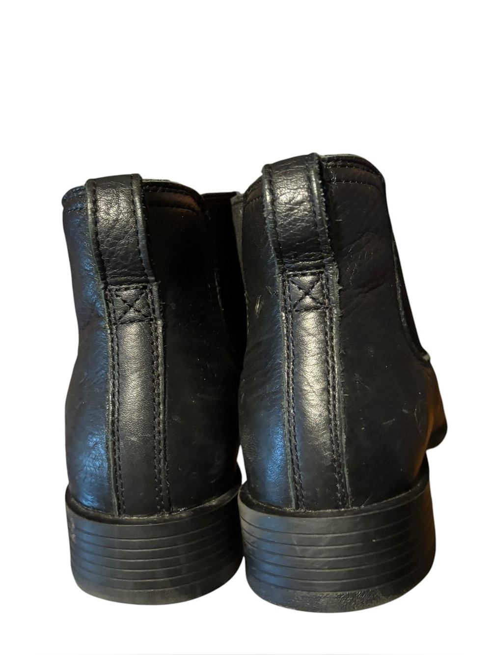 Ariat Booker Ultra Leather Western Chelsea Boots Square Toe Black -Men’s 10 D - Picture 10 of 15